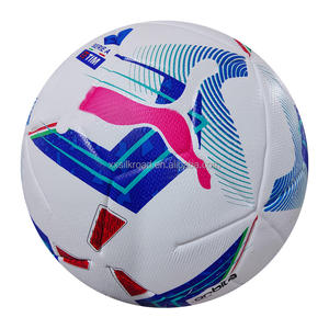 Pallone da <span class=keywords><strong>Calcio</strong></span> Termosaldato di Alta Qualità con Rivestimento Interno in Lattice PU Rosso, Dimensioni e Peso Ufficiali - Product Image 1