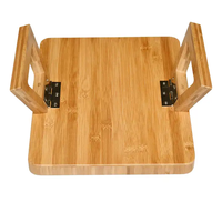 2026 Youlike Plateau d'accoudoir pliable en bambou, écologique, en bois brûlé rustique, table de canapé multifonction pour salon