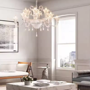 Lampe de lustre en cristal de Style européen Offre Spéciale pour la décoration intérieure Lustre de mariage Hall clair Tailles moyennes à hauteur réglable - Product Image 3