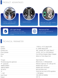 Equipo Oftalmológico Profesional, Foróptero Manual LED, Probador de Visión para Clínica Óptica - Product Image 6