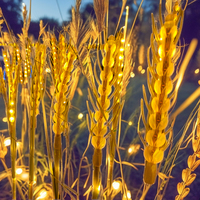 Guirlandes lumineuses LED artificielles en blé décoratives pour les fêtes, blanc chaud, IP65, étanches pour une utilisation en extérieur, centres commerciaux, restaurants
