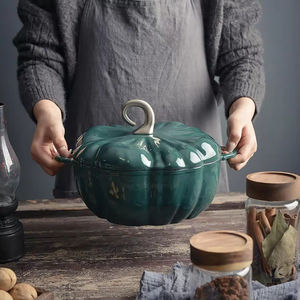 Cocotte en fonte en forme de citrouille - Marmite hollandaise avec couvercle, antiadhésive, pour ragoûts et soupes, pour 3 à 5 personnes, décoration pour Halloween et Thanksgiving, cadeau - Product Image 4