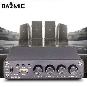 Amplificateur stéréo 5.0 BT 4 canaux Mini HiFi 50Wx4 Home Cinéma Amplificador Mini Portable Amp - Product Image 6