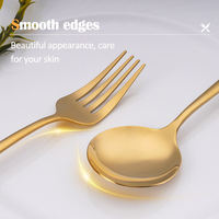 En gros Portugais 3/4/5 Pcs Argenterie Or En Acier Inoxydable Cuillère Fourchette Couteau Couverts De Mariage Couverts Ensemble