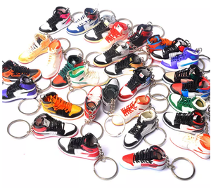Wholesale 3D Mini Sneakers AJ shoes Jordan shoe Keychain Model cute keychains with box