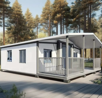 Hurricane Roof Tiny Maison préfabriquée en conteneur de conception industrielle de 2 3 4 chambres avec salle de bain complète et terrasse de Chine