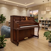 Used Young Chang UC118 Upright Piano Dark Brown Solid Square Music Rest Original Korean Piano for Home Daily Practice