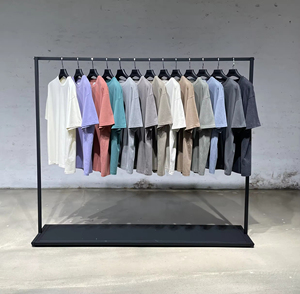 Custom Logo DTG 100% Cotton Heavyweight Streetwear T-Shirt for Men Drop Shoulder Oversized Vintage Acid Wash Short Length - Product Image 1