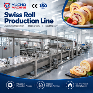 Linea di Produzione Continua per Rotoli Svizzeri YUCHO con Motore Servo in Acciaio Inox 304 di Grado Alimentare e Taglio Dinamico - Product Image 1