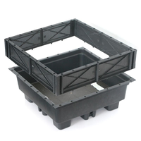 Matériau plastique écologique Sedum Green Roof Modular Tray System conteneur combiné de stockage et de drainage