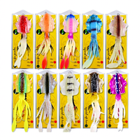 Nouveau leurre de pêche souple lumineux en forme de pieuvre de 60g et 15cm, appât pour calamars, jig lent, jig artificiel pour calamars