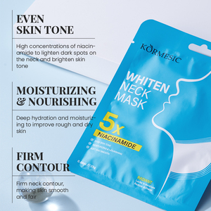 KORMESIC Mascarilla Facial y de Cuello Coreana de Niacinamida, Leche de Cabra y Oro 24K, Blanqueadora, Reafirmante y Iluminadora con Colágeno - Product Image 3