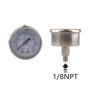 <span class=keywords><strong>Manomètre</strong></span> haute pression en acier inoxydable 304, filetage M10*1 1/8BSP 1/8NPT, -20°C à 80°C, pour station de remplissage de compresseur, <span class=keywords><strong>plongée</strong></span>, gaz - Product Image 6