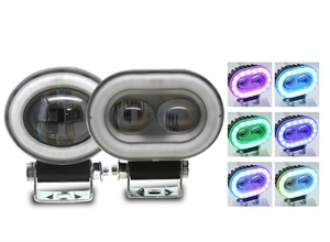 Luces <span class=keywords><strong>de</strong></span> circulación diurna LED con ojo <span class=keywords><strong>de</strong></span> Ángel <span class=keywords><strong>de</strong></span> color <span class=keywords><strong>de</strong></span> <span class=keywords><strong>bocina</strong></span> para automóviles, motocicletas eléctricas - Product Image 4