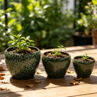 Pots de plantes 2026 Nouveauté pour la décoration de la maison et du jardin, pots de fleurs ronds personnalisés à prix d'usine pour l'Europe