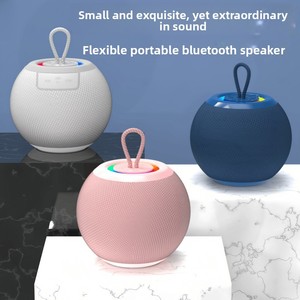 Loa Bluetooth di động ngoài trời tích hợp đèn RGB, thiết kế tròn sáng tạo, chất liệu vải mới, quà tặng độc đáo, dùng được trên bàn làm việc - Product Image 4