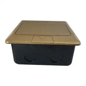 BS Buffer Aço Inoxidável Proteção Impermeável Escondido Double Outlet Floor Socket Box Pop Up Socket