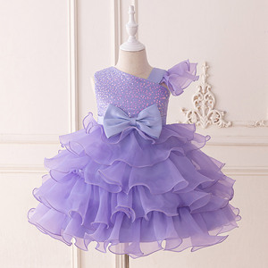 Robe de princesse en satin à sequins pour enfants, collection été 2026 – Idéale pour anniversaire, demoiselle d'honneur, spectacle ou déguisement de scène - Product Image 4
