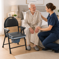 Chaise de douche et de toilette pliable portable avec siège rembourré et pieds antidérapants – Conception sécurisée pour personnes âgées et handicapées