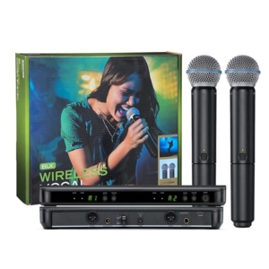 Sistema de Micrófono Inalámbrico de Doble Canal YHS BLX288 de Alta Calidad, Doble Micrófono de Mano Inalámbrico <span class=keywords><strong>PG58</strong></span>/BETA58A, Sistema Vocal Digital - Product Image 1