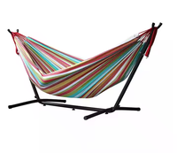 Hamac moderne en corne de chèvre GOURD Mobilier d'extérieur portable en coton pour chambre à coucher, salon, salle de sport, camping, construction en bois et coton