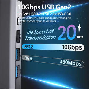 USB-A/USB-C 2.5G/1000Mbps <span class=keywords><strong>Ethernet</strong></span> Adapter USB C đến 2.5g <span class=keywords><strong>Gigabit</strong></span> <span class=keywords><strong>Ethernet</strong></span> 10Gbps Gen 2 USB 3.2 <span class=keywords><strong>Hub</strong></span> Splitter cho Macbook Pad - Product Image 2