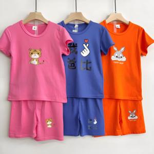 Conjuntos de Ropa de Algodón para Niñas de Verano, Surtido Aleatorio, Venta al por Mayor, Trajes para Bebés y Niños Pequeños, Ropa de Manga Corta para Niños, Excedentes de Fábrica - Product Image 4
