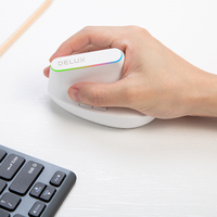 Souris de jeu verticale ergonomique silencieuse sans fil Delux M618C, 6 boutons, récepteur USB, RGB, 1600 DPI, souris optique pour PC portable