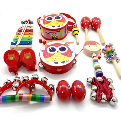 Musical Instruments for Toddler with Carry Bag,16 in 1 Music Percussion Toy Set for Kids with Xylophone,Rhythm Band