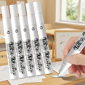 Nuovo Pennarello Permanente Ecologico di Colore <span class=keywords><strong>Bianco</strong></span> <span class=keywords><strong>per</strong></span> <span class=keywords><strong>Tessuti</strong></span>, Scrapbooking e Pittura Artistica - Product Image 1