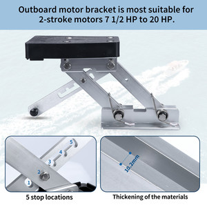 Support de moteur hors-bord en aluminium, planche de montage en polypropylène solide pour matériel marin de bateau - Product Image 3