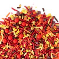 Hochwertige Essbare Kuchenstreusel-Mischung Rot Orange Gelb Gold Blattstreusel zur Kuchendekoration