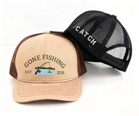 Casquette Trucker 112 personnalisée avec logo OEM, 6 panneaux, dos en maille de coton, unisexe, tendance, bicolore, pour le camping, la randonnée et les sports
