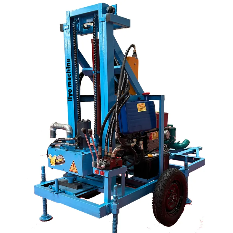 100 meter mini water well drilling rig