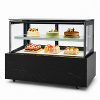 Vitrine à gâteaux en verre (modèle japonais à 2 étages) à température unique, refroidissement par air, contrôle numérique, dégivrage automatique
