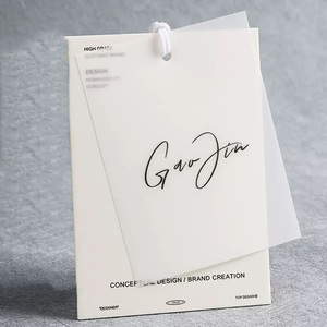 Etiquetas colgantes ecológicas de lujo con logotipo personalizado, etiquetas colgantes estampadas en caliente para bolsos, zapatos y ropa - Product Image 3