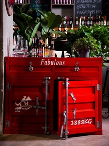 Armoire à manger rétro de style industriel, conteneur de classement créatif avec design gravé, <span class=keywords><strong>casier</strong></span> d'entrée en fer <span class=keywords><strong>ancien</strong></span> pour le stockage - Product Image 2