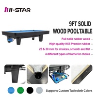 Table de billard de luxe de 9 pieds avec plateau en ardoise Jiujiang de haute qualité et structure en bois massif, fabricants de tables de billard OEM