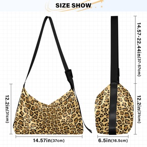 Sacs à bandoulière de luxe personnalisés à imprimé léopard, sacs messager pour hommes, sacs fourre-tout - Product Image 2