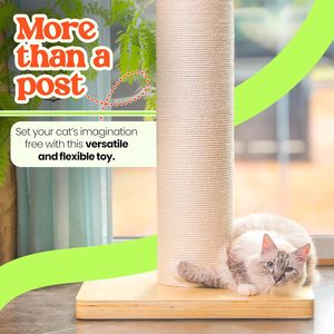 Legenda all'ingrosso tiragraffi per gatti alta Sisal da 50 pollici struttura da arrampicata per gatti con Base in legno massiccio torre dell'albero del gatto - Product Image 5