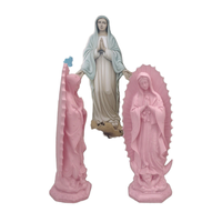 Sculpture en résine de Notre-Dame de Guadalupe peinte à la main, écologique, catholique mexicaine, Vierge Marie, forme irrégulière, pour la décoration de la maison