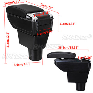 <span class=keywords><strong>Accoudoir</strong></span> double couche pour Renault <span class=keywords><strong>Duster</strong></span> 2010-2015, boîte de rangement en cuir PU avec 7 ports USB pour Nissan Terrano 3 2014-2018 - Product Image 6
