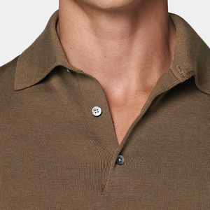 Polo in Maglia Premium Anti-Pilling con Logo Personalizzato, in Cotone e Seta, Lussuosa Polo da Golf OEM per Uomo - Product Image 4