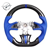 Volant sportif personnalisé à 3 branches en cuir perforé et fibre de carbone pour Infiniti Q50 Q50S 2016 2017 G35/G37/EX35/EX37