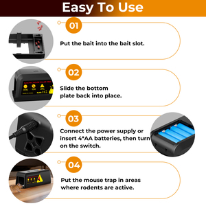 Trampa Eléctrica para Ratas Mejorada 2025, Reutilizable, para Interiores y Exteriores, Eliminador <span class=keywords><strong>de</strong></span> <span class=keywords><strong>Roedores</strong></span> para el Control <span class=keywords><strong>de</strong></span> Ratas y Ratones - Product Image 5
