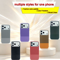 Étui de protection pour téléphone en PU bicolore mat texturé pour iPhone 15 Pro, fermeture magnétique, ajustement fin, boutons indépendants