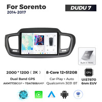 Radio con Sistema Android MEKEDE DUDU7 para Automóvil, Reproductor Multimedia para Automóvil, Reproductor de Audio para Automóvil, Navegación GPS, Pantalla de 2K para KIA Sorento 2014-2017