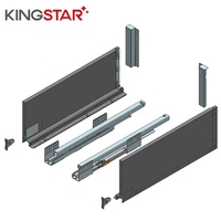 Glissières de tiroir sous-montées Kingstar à fermeture amortie, système de tiroirs fins, quincaillerie de meubles, accessoires de placards