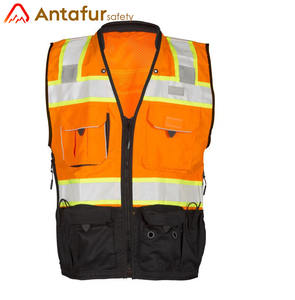 Gilet d'ingénieur réfléchissant de classe 2 ANSI, tissé lourd, bicolore, avec col rembourré pour supporter un poids supplémentaire, poches cargo - Product Image 5