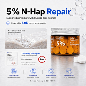 Luxsmile Comprimés de <span class=keywords><strong>dentifrice</strong></span> organiques <span class=keywords><strong>à</strong></span> <span class=keywords><strong>croquer</strong></span> au nanohydroxyapatite, végétaliens, pour éliminer les taches tenaces de l'émail - Product Image 4